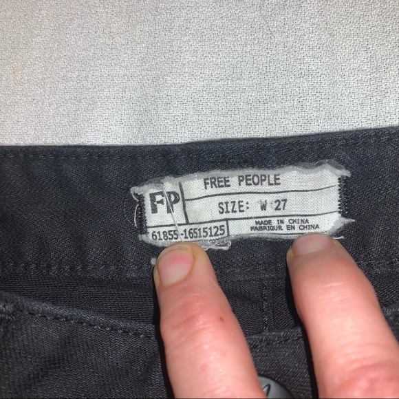 NWOT Free People Black Jeans with Slight Flare/Bootcut 27 - Picture 7 of 11